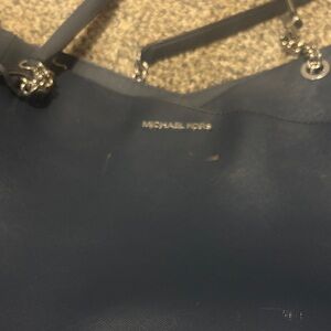 Michael Kors Dark Blue Leather Tote
